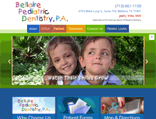 Tablet Screenshot of bellairesmiles.com
